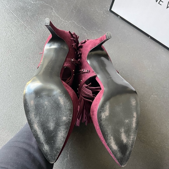 Nine West Burgundy heels in 7.5 - Picture 5 of 5